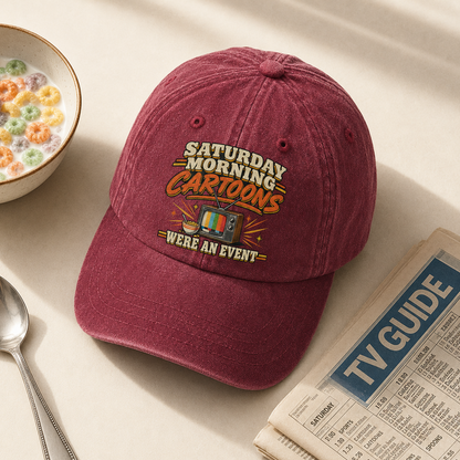 "Saturday Morning Cartoons Were an Event" Vintage Washed Cap