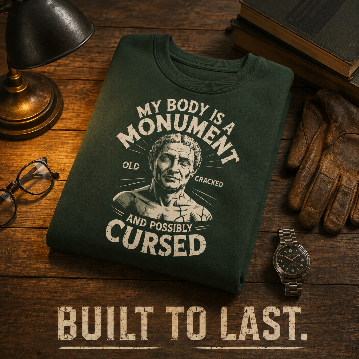 "My Body Is a Monument" Vintage Sweatshirt