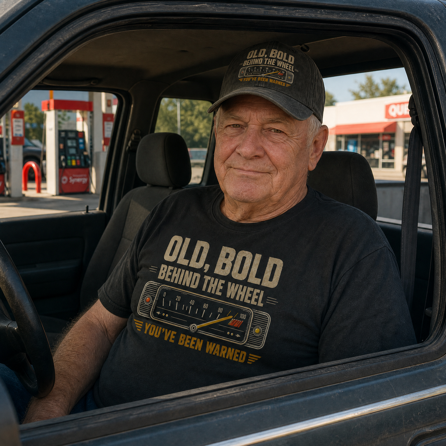 "Old, Bold, Behind The Wheel. You’ve Been Warned" Vintage T-Shirt