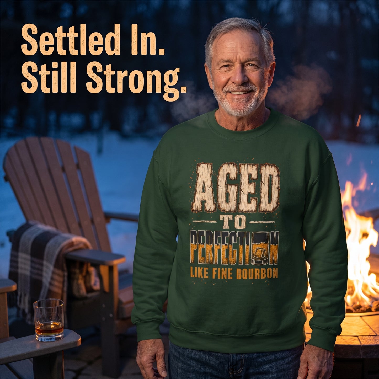 "Aged To Perfection Like Fine Bourbon" Vintage Sweatshirt