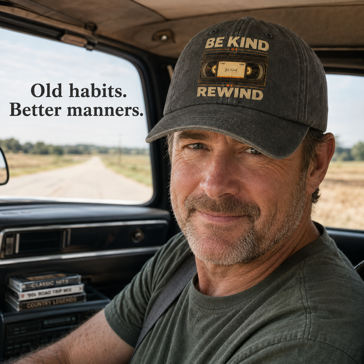 "Be Kind Rewind" Vintage Washed Cap
