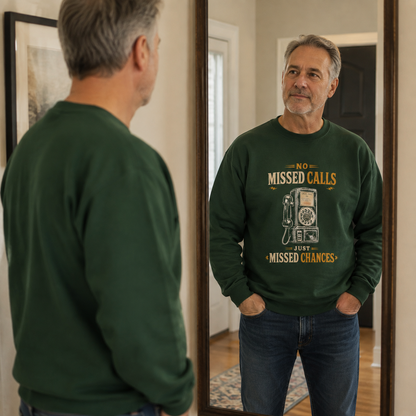 "No Missed Calls. Just Missed Chances" Vintage Sweatshirt