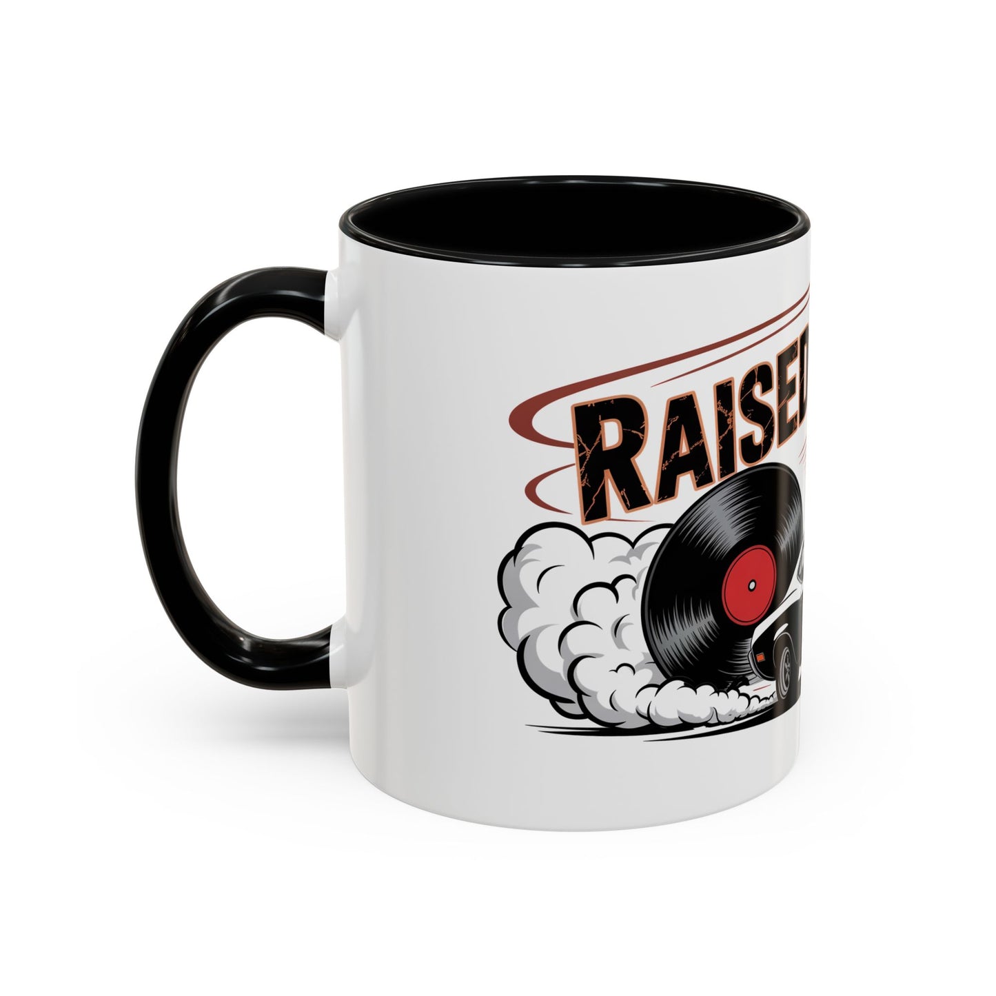Raised on Vinyl and V8s Ceramic Coffee Mug