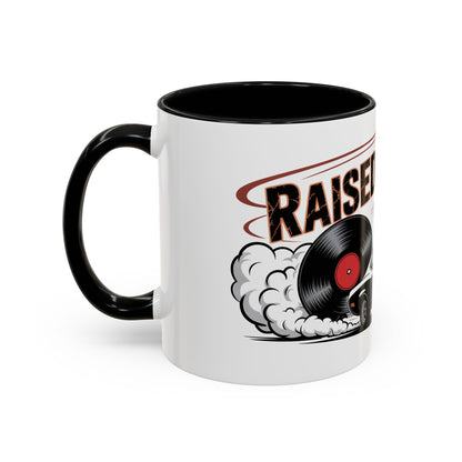 Raised on Vinyl and V8s Ceramic Coffee Mug