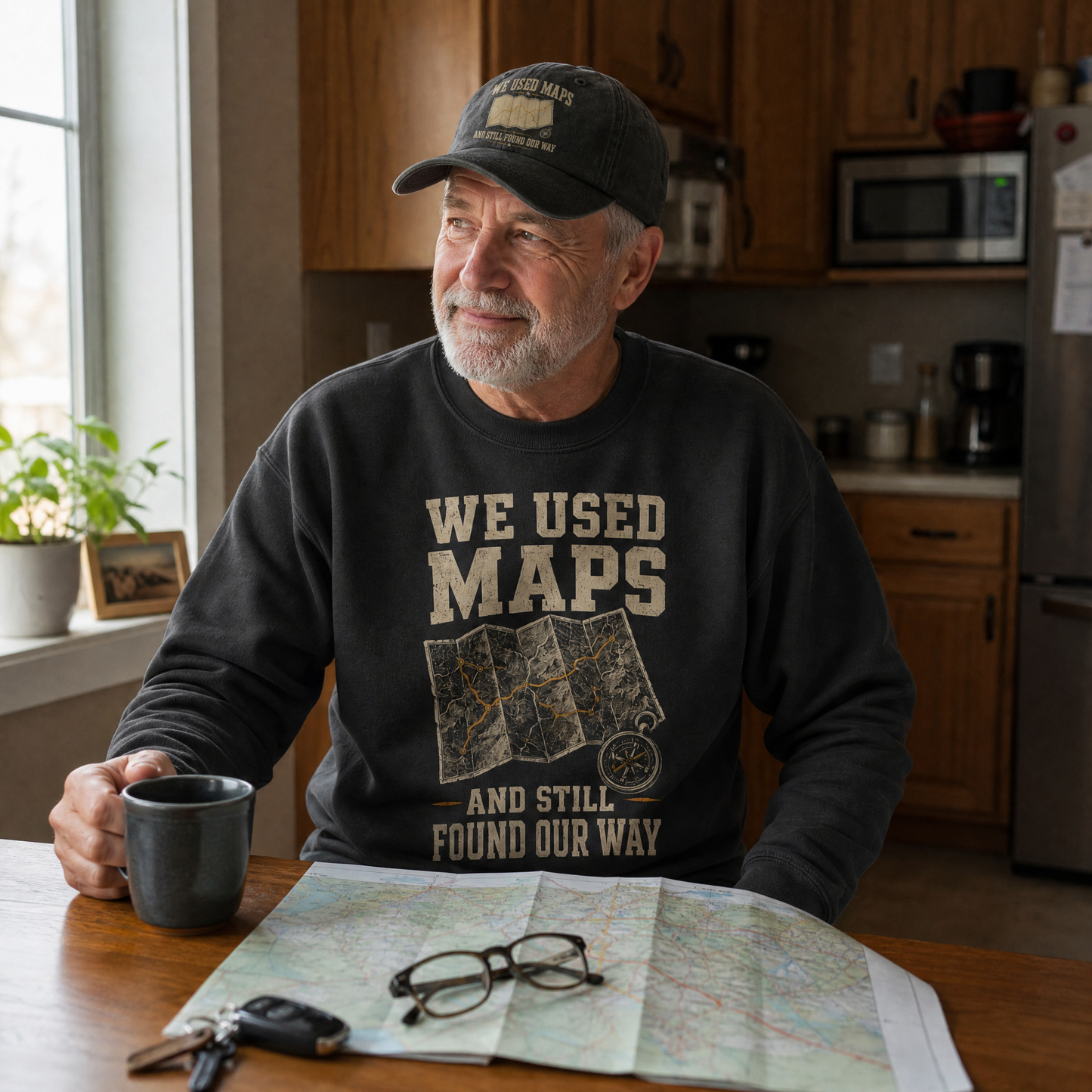 "We Used Maps and Still Found Our Way" Vintage Sweatshirt