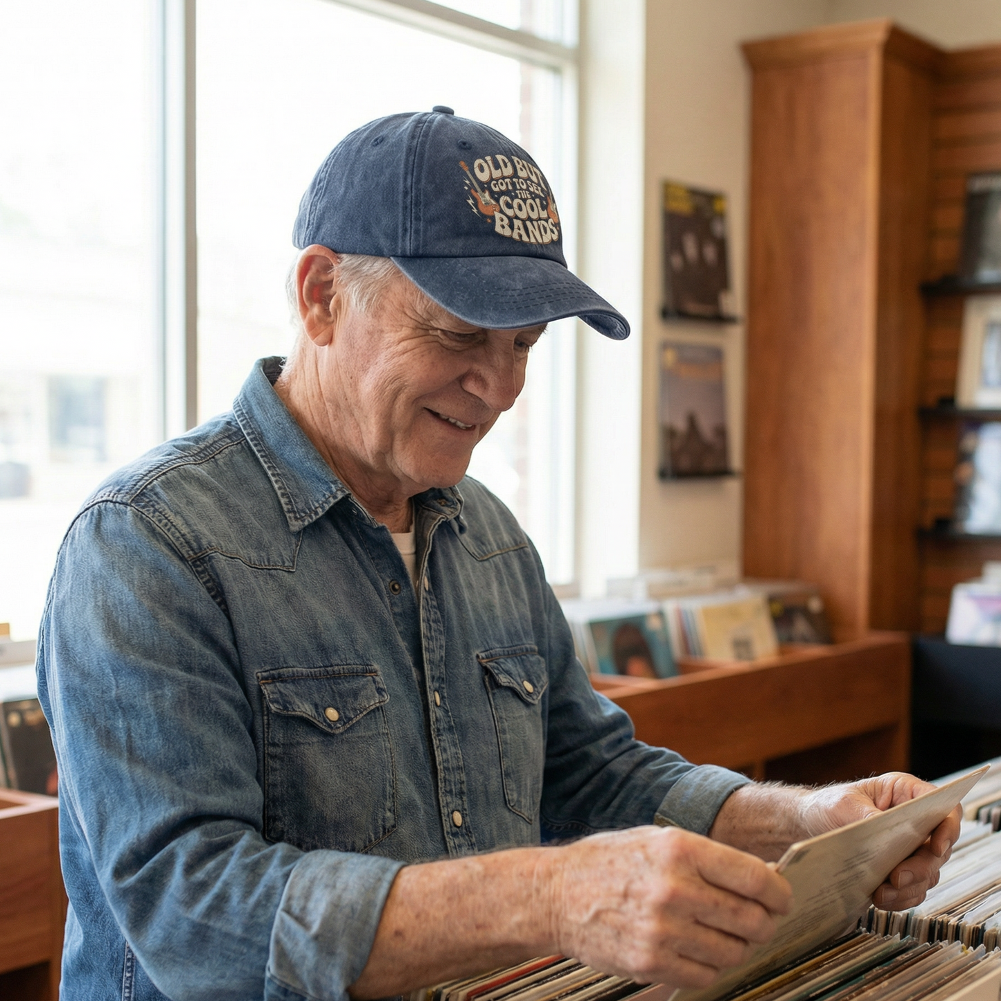 "Old But Got to See the Cool Bands" Vintage Guitar Cap