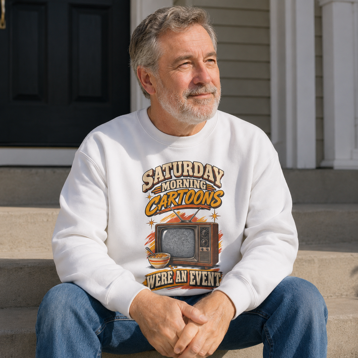 "Saturday Morning Cartoons Were an Event" Vintage Sweatshirt