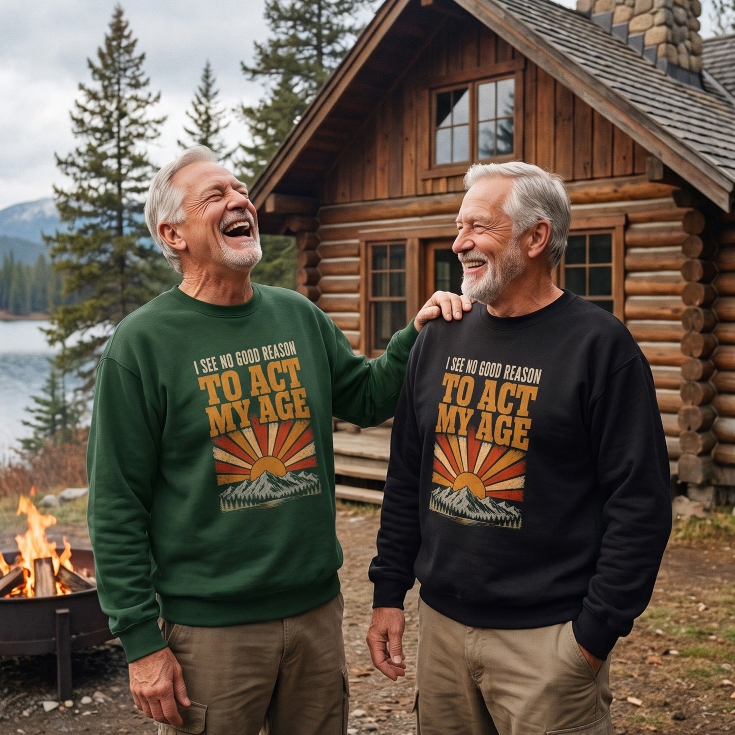 "I See No Good Reason To Act My Age" Funny Vintage Sweatshirt