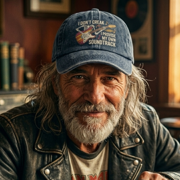 "I Don't Creak. I Provide My Own Soundtrack" Vintage Washed Cap