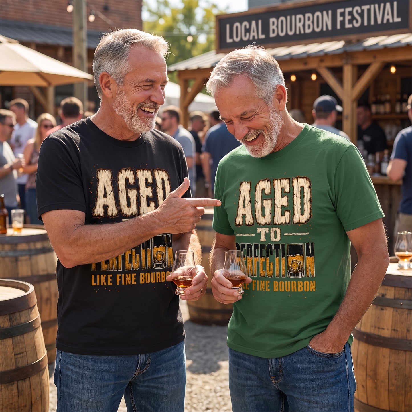 "Aged To Perfection Like Fine Bourbon" Vintage T-Shirt