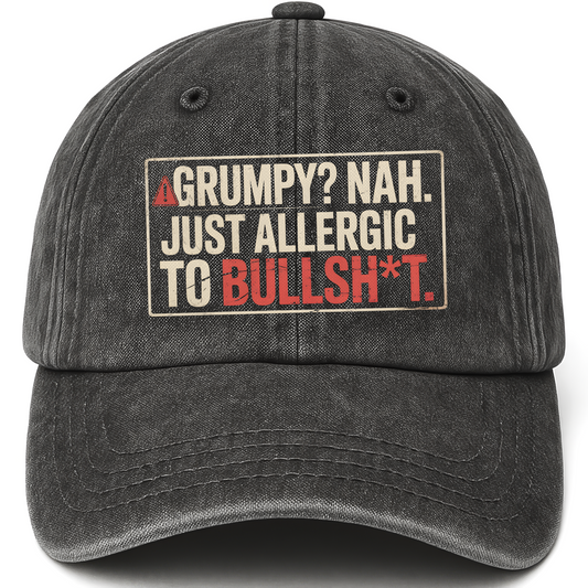 Black vintage washed cap with Straight Shooter printed front design