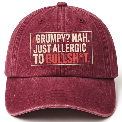 Wine Red vintage washed cap with Straight Shooter printed front design