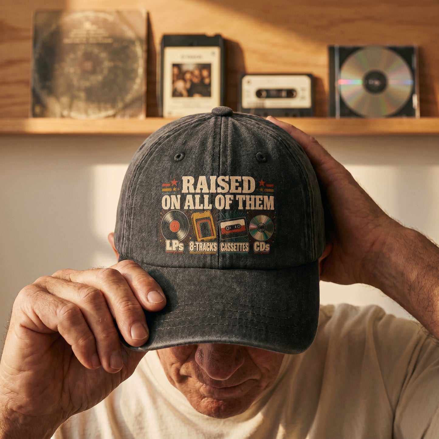 "Raised on All of Them" Vintage Washed Cap