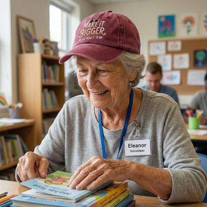 Make It Bigger Or Just Read It To Me – Playful Typography Washed Cap