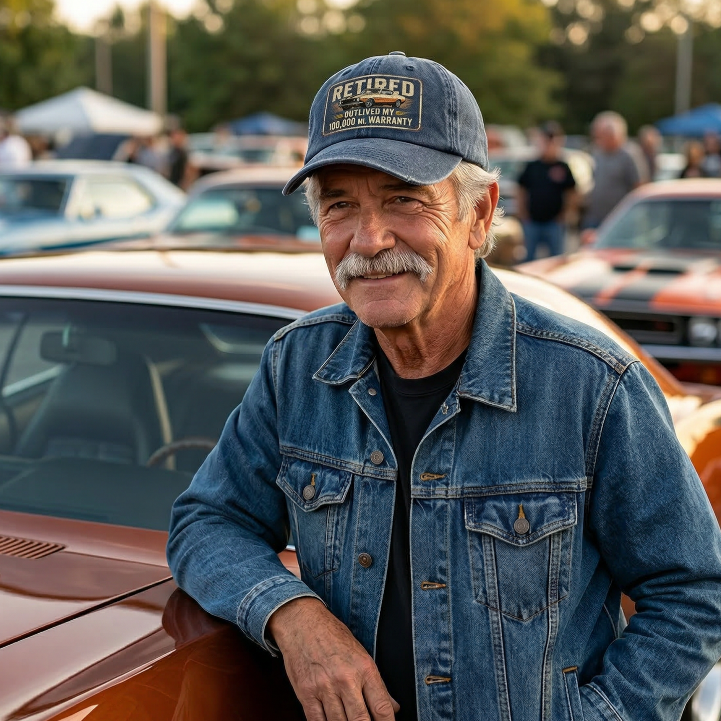 "Retired Outlived My 100,000 Mile Warranty" Vintage Washed Cap
