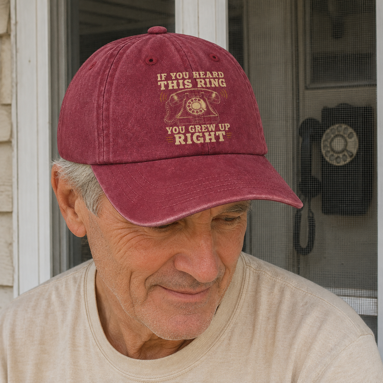 "If You Heard This Ring, You Grew Up Right" Vintage Washed Cap