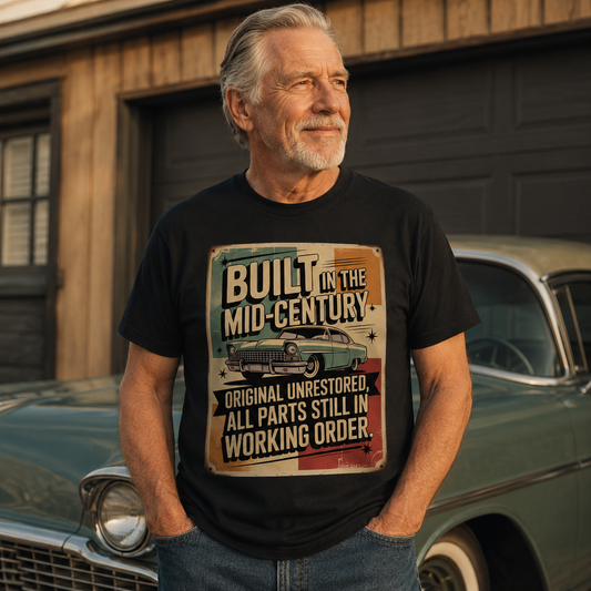 “Built in the Mid-Century. Original Unrestored, All Parts Still in Working Order” Vintage T-Shirt