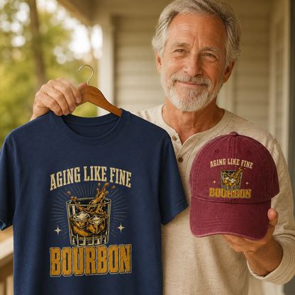 "Aging Like Fine Bourbon" Vintage Washed Cap