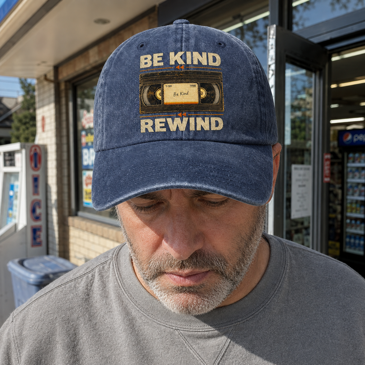 "Be Kind Rewind" Vintage Washed Cap