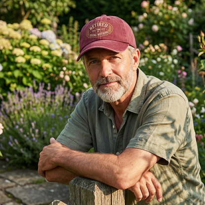 "Retired. Full-time CEO of Doing Nothing" Vintage Washed Cap