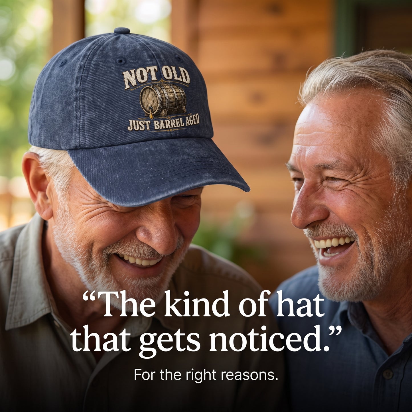 "Not Old, Just Barrel Aged" Vintage Washed Cap