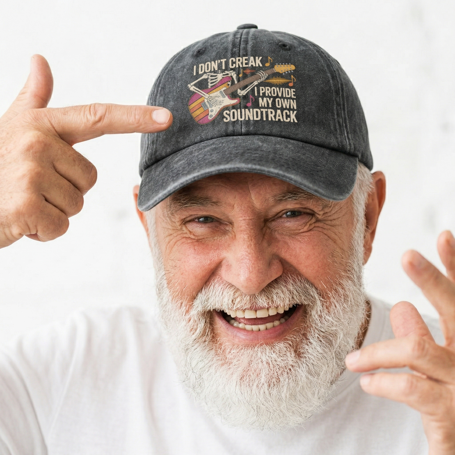 "I Don't Creak. I Provide My Own Soundtrack" Vintage Washed Cap
