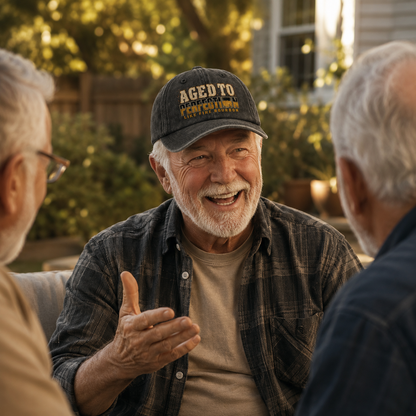 "Aged To Perfection Like Fine Bourbon" Vintage Washed Cap