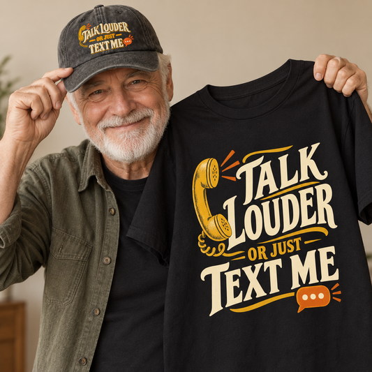 "Talk Louder Or Just Text Me" Vintage T-Shirt
