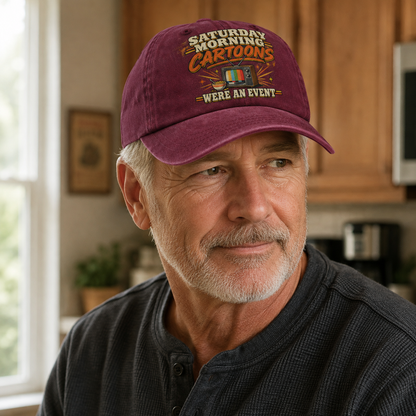"Saturday Morning Cartoons Were an Event" Vintage Washed Cap