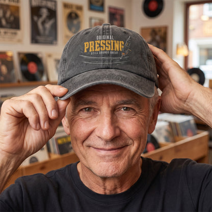 "Original Pressing Still Sounds Great" Vintage Washed Cap
