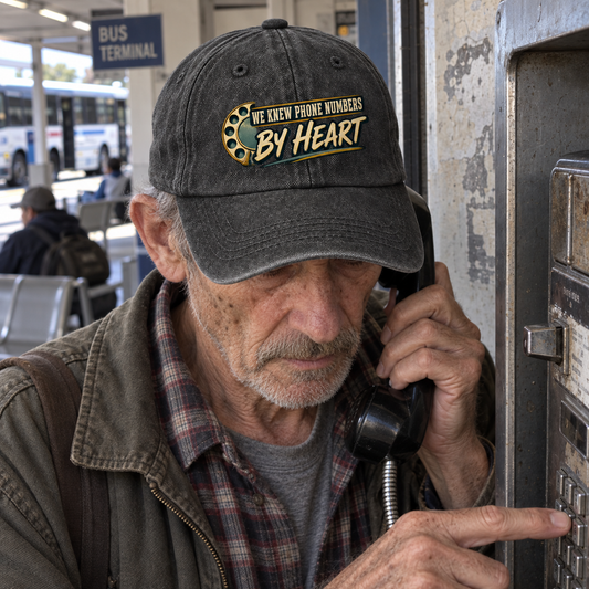 "We Knew Phone Numbers By Heart" Vintage Washed Cap