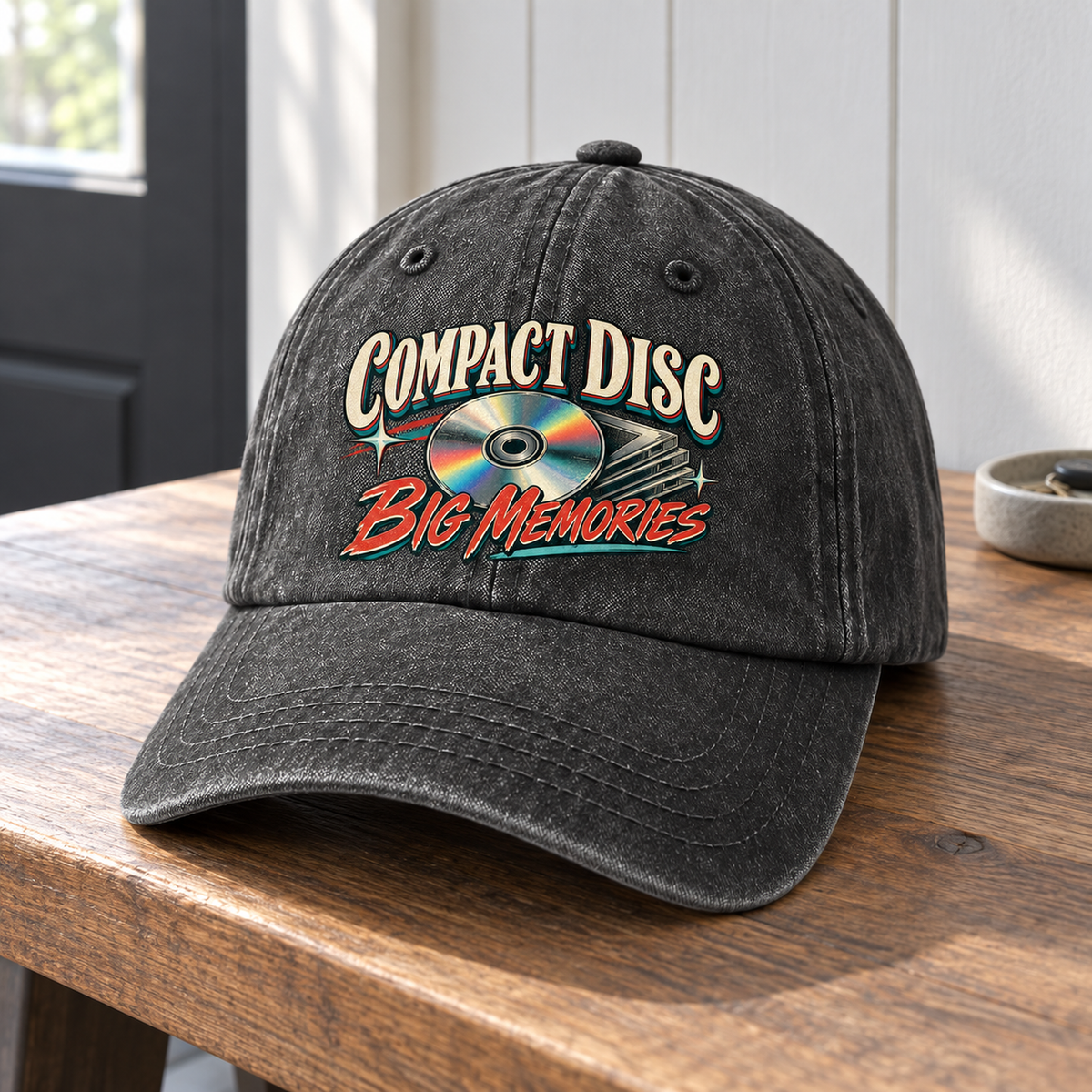 "Compact Disc. Big Memories" Vintage Washed Cap