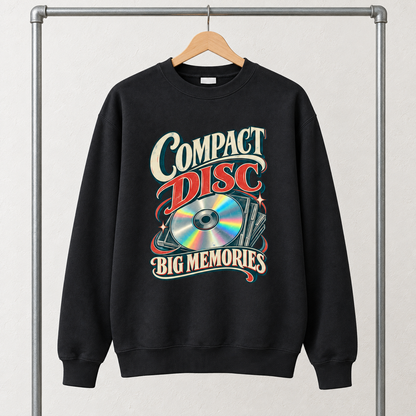 "Compact Disc. Big Memories" Vintage Sweatshirt
