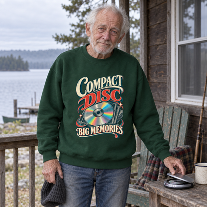 "Compact Disc. Big Memories" Vintage Sweatshirt
