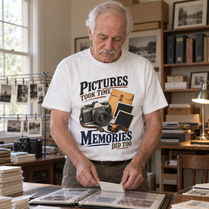 "Pictures Took Time. Memories Did Too" Vintage T-Shirt