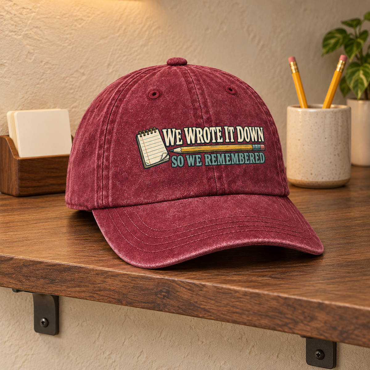 "We Wrote It Down So We Remembered" Vintage Washed Cap