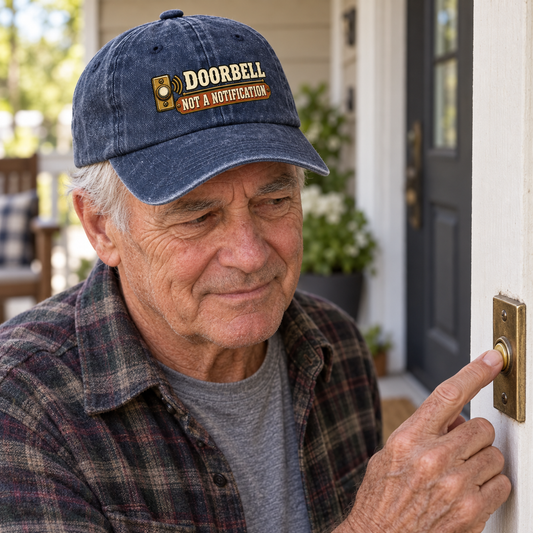 "Doorbell Not A Notification" Vintage Washed Cap