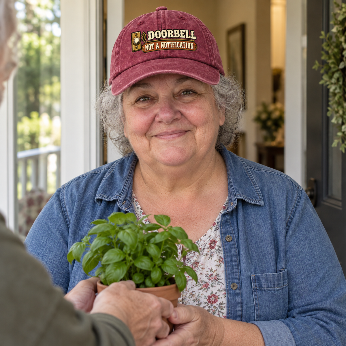 "Doorbell Not A Notification" Vintage Washed Cap