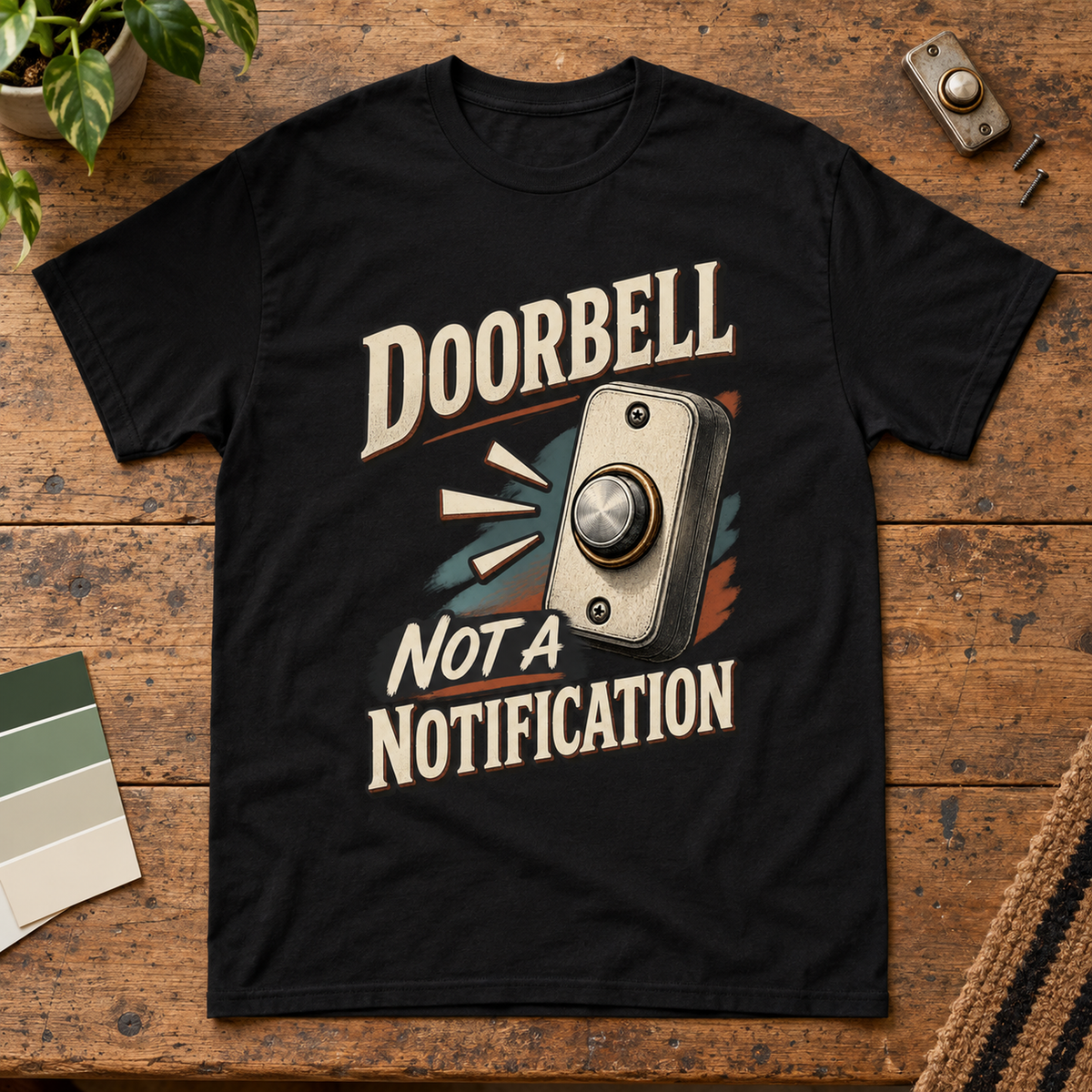 "Doorbell Not A Notification" Vintage T-Shirt