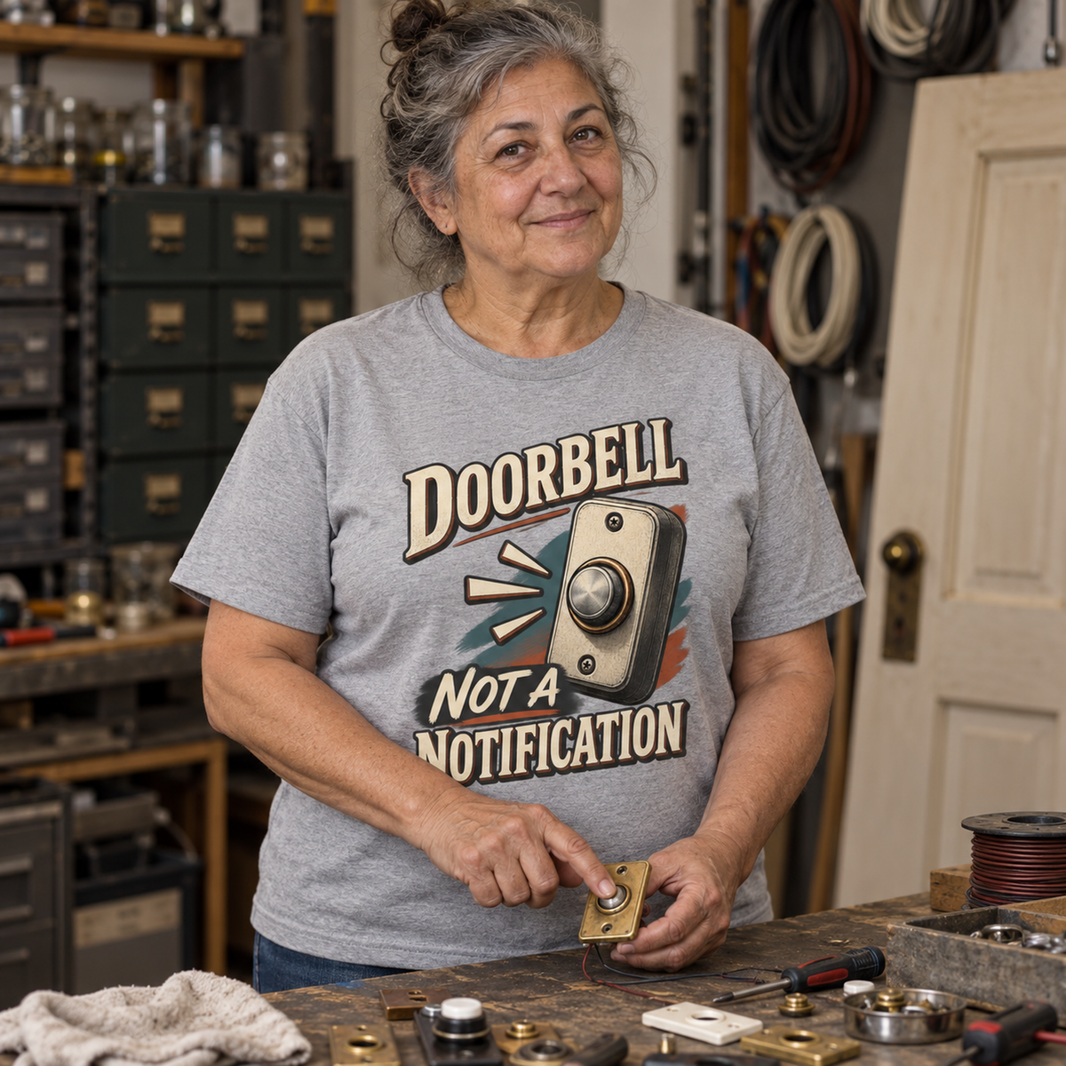 "Doorbell Not A Notification" Vintage T-Shirt