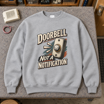 "Doorbell Not A Notification" Vintage Sweatshirt