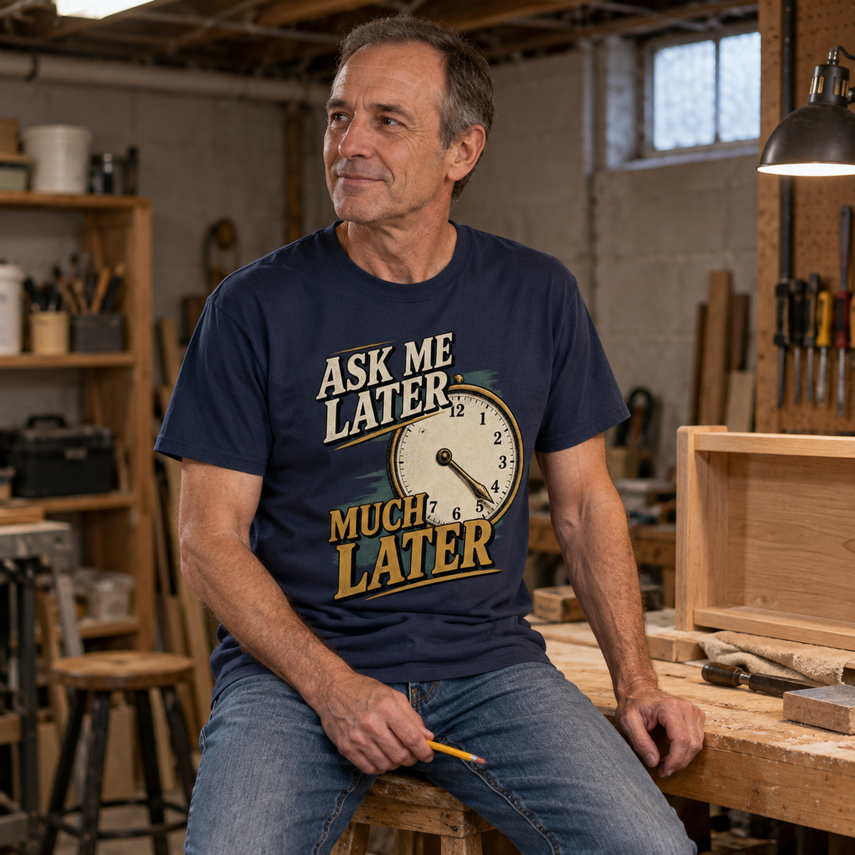 "Ask Me Later Much Later" Vintage T-Shirt