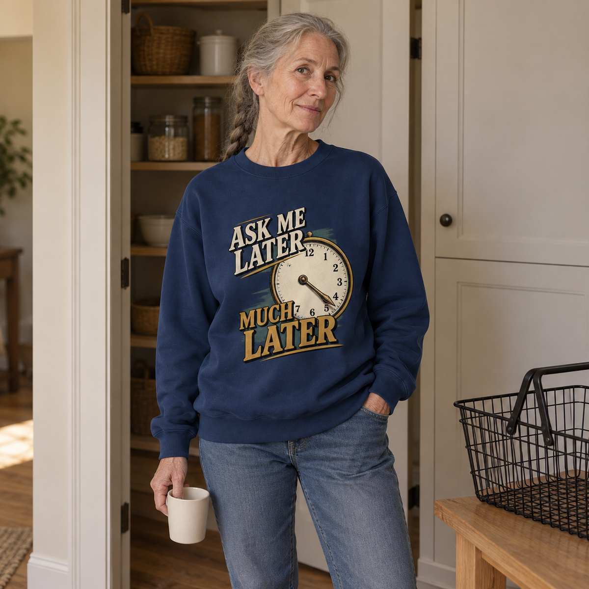 "Ask Me Later Much Later" Vintage Sweatshirt