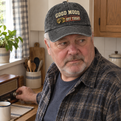 "Good Mood Off Today" Vintage Washed Cap