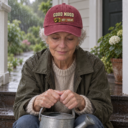 "Good Mood Off Today" Vintage Washed Cap
