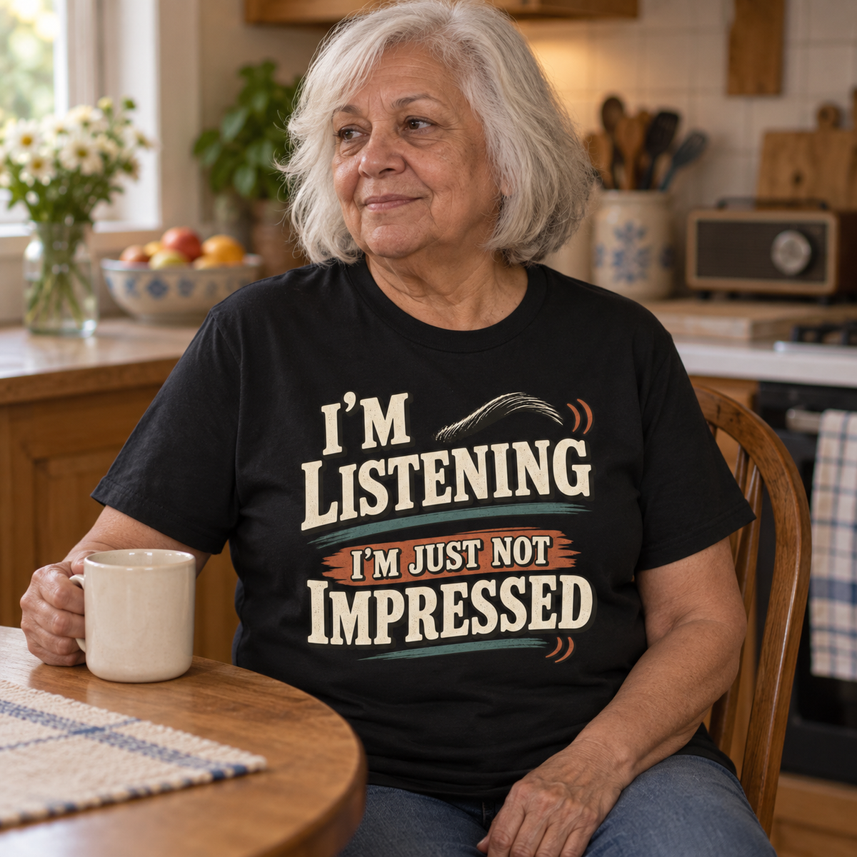 "I'm Listening. I'm Just Not Impressed" Vintage T-Shirt