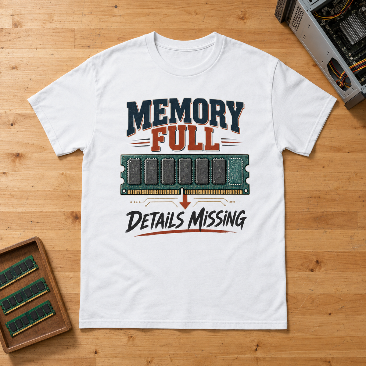 "Memory Full. Details Missing" Vintage T-Shirt