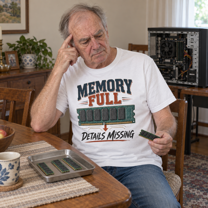 "Memory Full. Details Missing" Vintage T-Shirt
