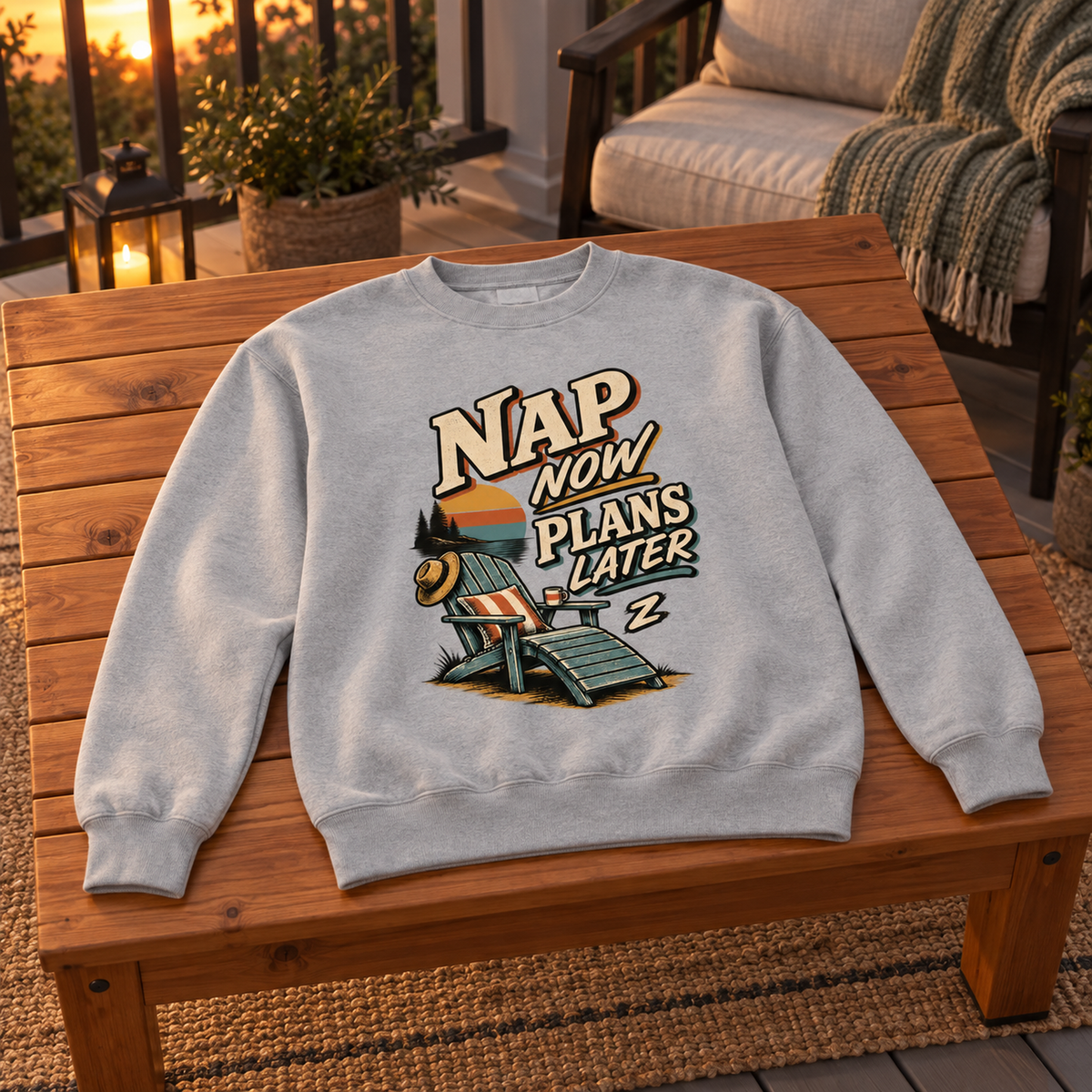 "Nap Now. Plans Later" Vintage Sweatshirt