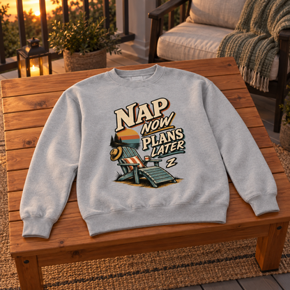 "Nap Now. Plans Later" Vintage Sweatshirt